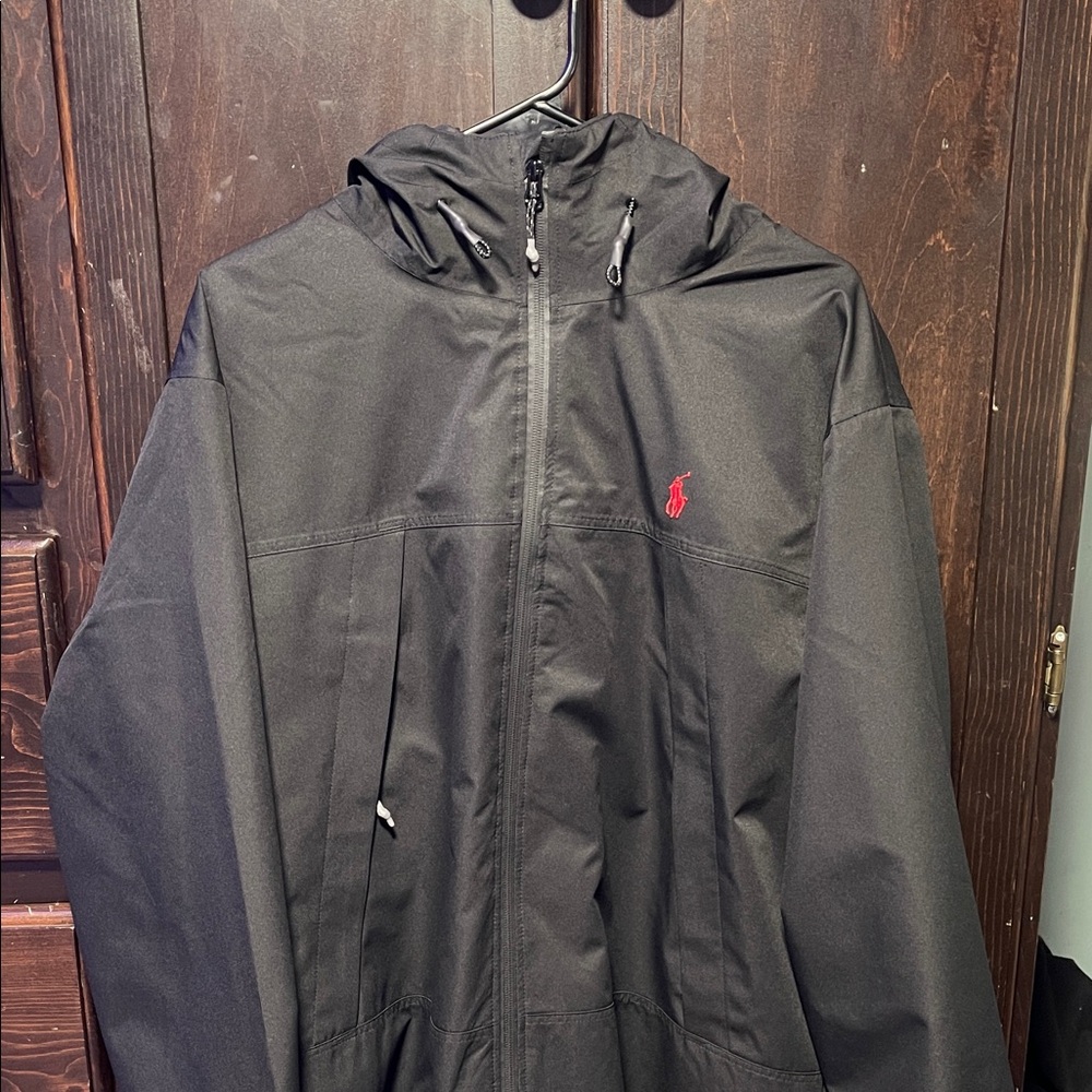Polo by Ralph Lauren Black Windbreaker with Red Logo